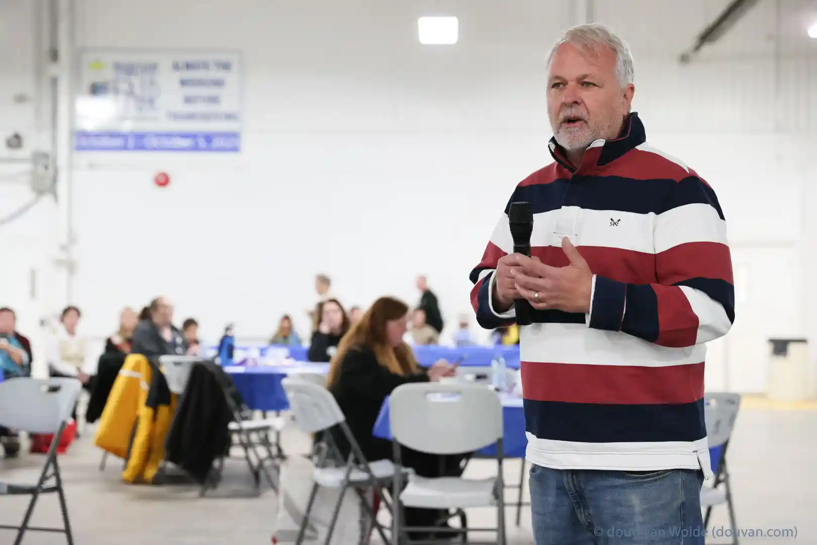 John Peco addressing District 5 agricultural society representatives at the fall meeting, October 25, 2025.