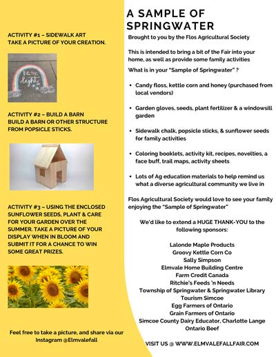 A Sample of Springwater Flyer